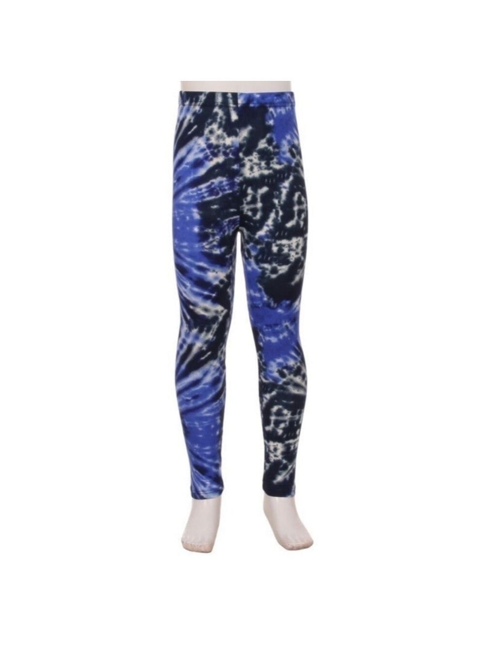 LEGGINGS DEPOT KID'S Sky Blue Tye Dye Full Length Leggings Size Medium NWT
